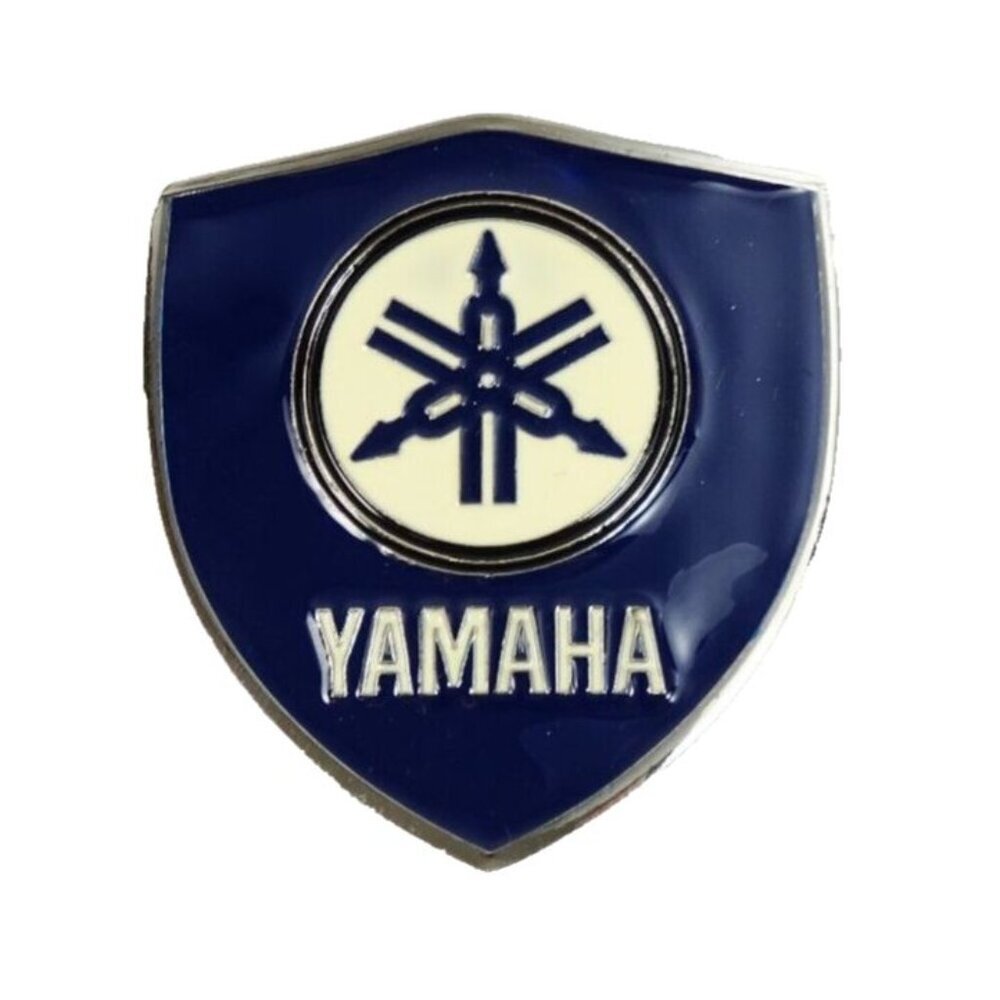 Yamaha Belt Buckle Blue White Shield Shape